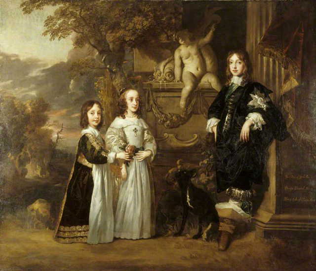 Henry, Duke of Gloucester, Princess Elizabeth, James, Duke of York, by Lely