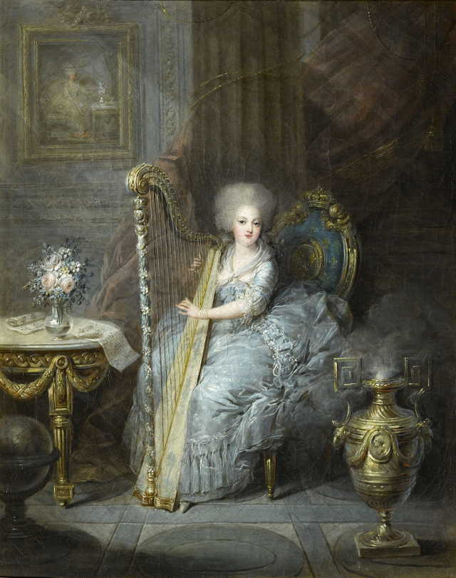 Madame Elisabeth, with portrait of Marie Clotilde, Queen of Sardinia
