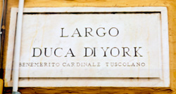 Largo Duca di York street sign