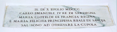 King Charles IV inscription