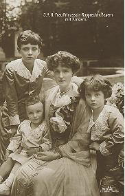 The Duchess of Cornwall and Rothesay with her three sons, 1909