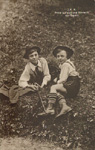 Princes Luitpold and Albert of Cornwall and Rothesay with Prince Leopold of Belgium