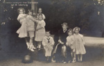 Queen Mary IV and III with some of her grandchildren, 1909